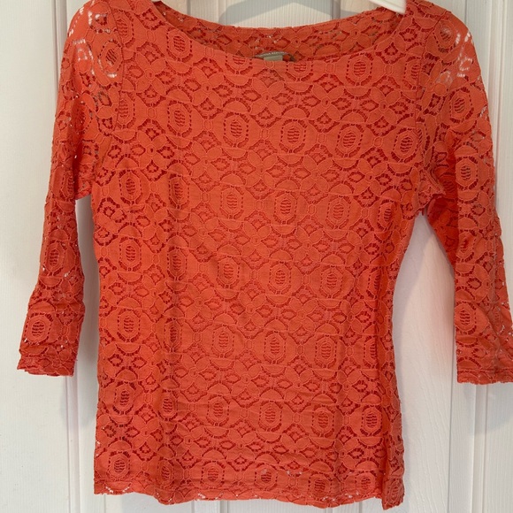 Banana Republic Lace Coral Top - Picture 7 of 8